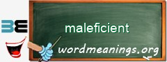 WordMeaning blackboard for maleficient